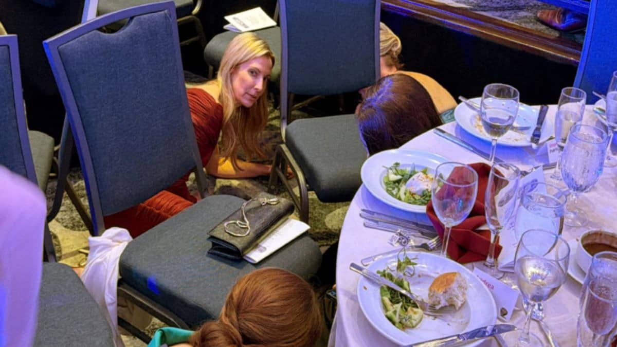 Visuals from the ballroom at the Hilton in Washington