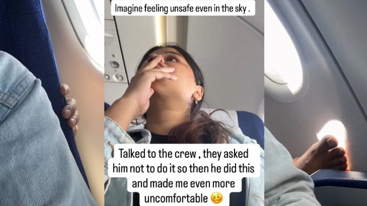 कभी हाथ-कभी पैर, फ्लाइट में पीछे बैठे पैसेंजर की हरकत ने फील कराया अनसेफ; लड़की ने की शिकायत, तब भी...VIDEO देख भड़के लोग Women share flight experience