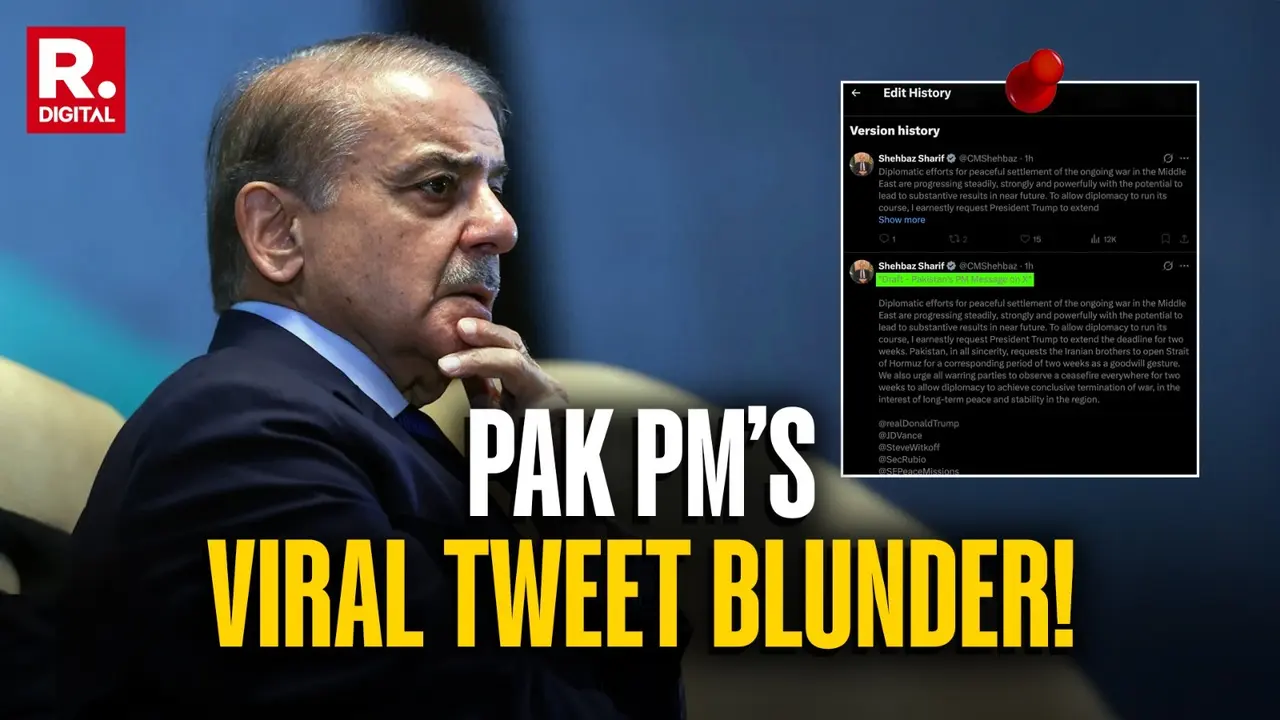 Did Pakistan PM Get Dictated Post? ‘Draft’ Tag In Shehbaz Sharif’s X Post On Iran War Raises Eyebrows X
