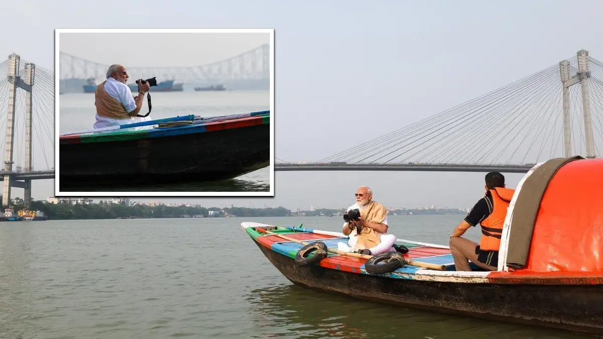 'Ganga Flows Through Soul of Bengal': PM Modi Visits Banks of Hooghly, Reiterates Commitment To Development of State x