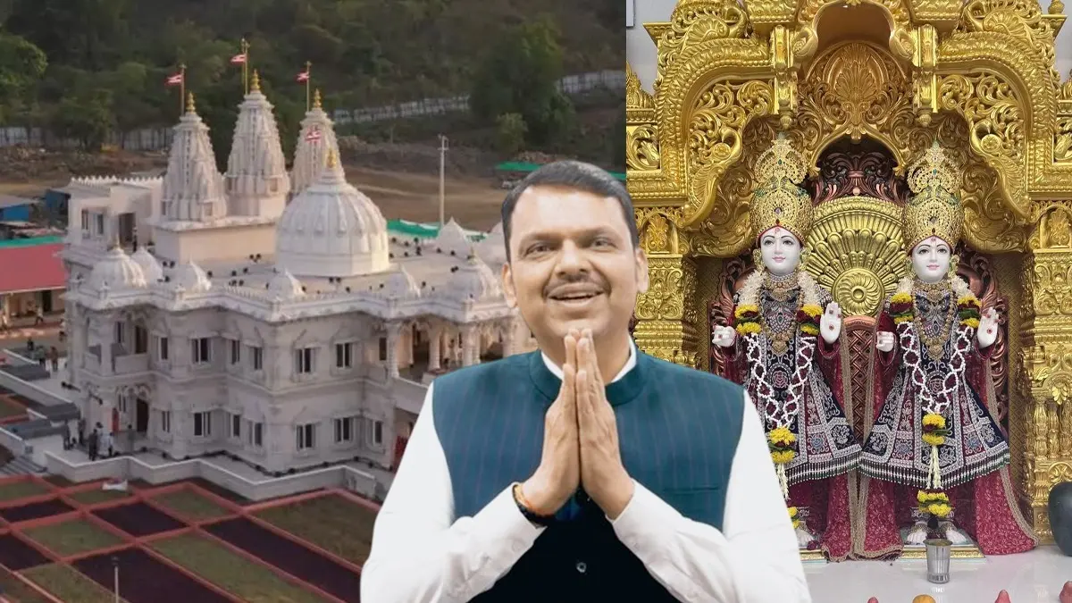 BAPS Swaminarayan Temple Consecrated In Maharashtra's Palghar, CM Devendra Fadnavis Extends Wishes X