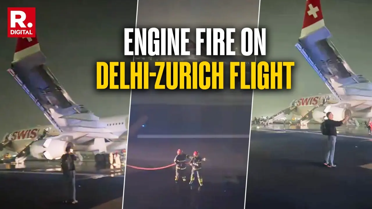 Panic At IGI: Swiss Air's Delhi-Zurich Flight Engine Fails, Catches Fire During Takeoff At Delhi Airport; 6 Passengers Injured X