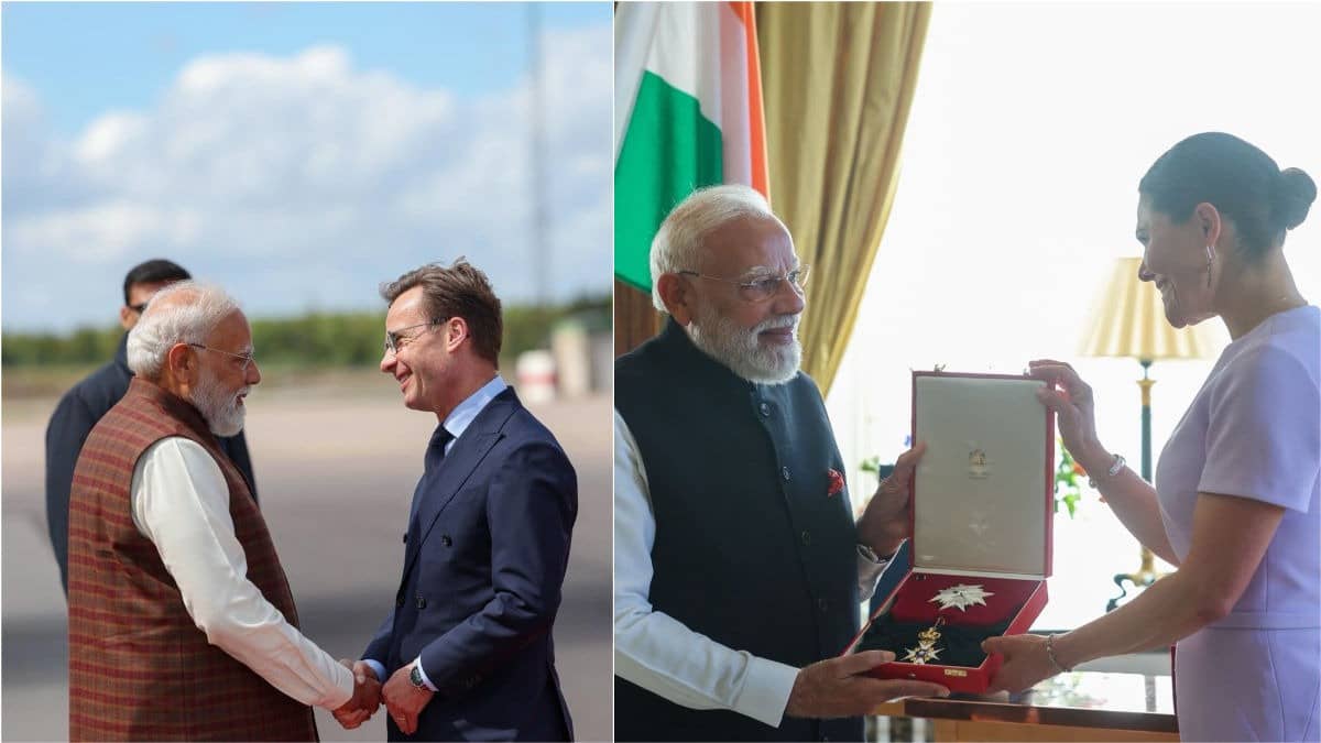 5-Nation Tour: PM Modi Conferred With Sweden’s 'Royal Order of Polar Star Commander Grand Cross'