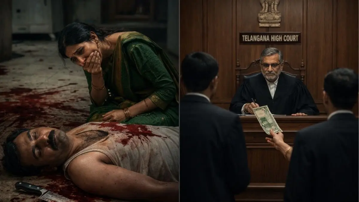 No jail, just Fine? Telangana High Court Frees Woman Accused of killing husband With Just ₹500 penalty ₹500 Fine for Husband’s Death? Telangana High Court Replaces Woman’s 4-Year Jail Term With ₹500 Penalty