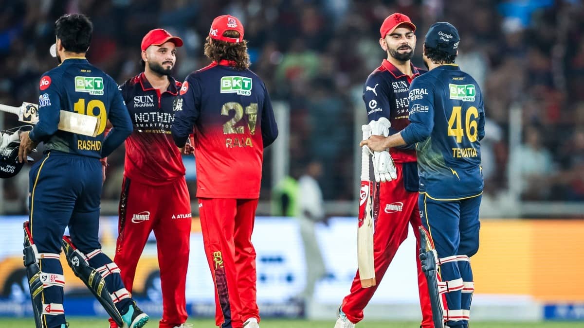 A glimpse of the match between RCB and GT
