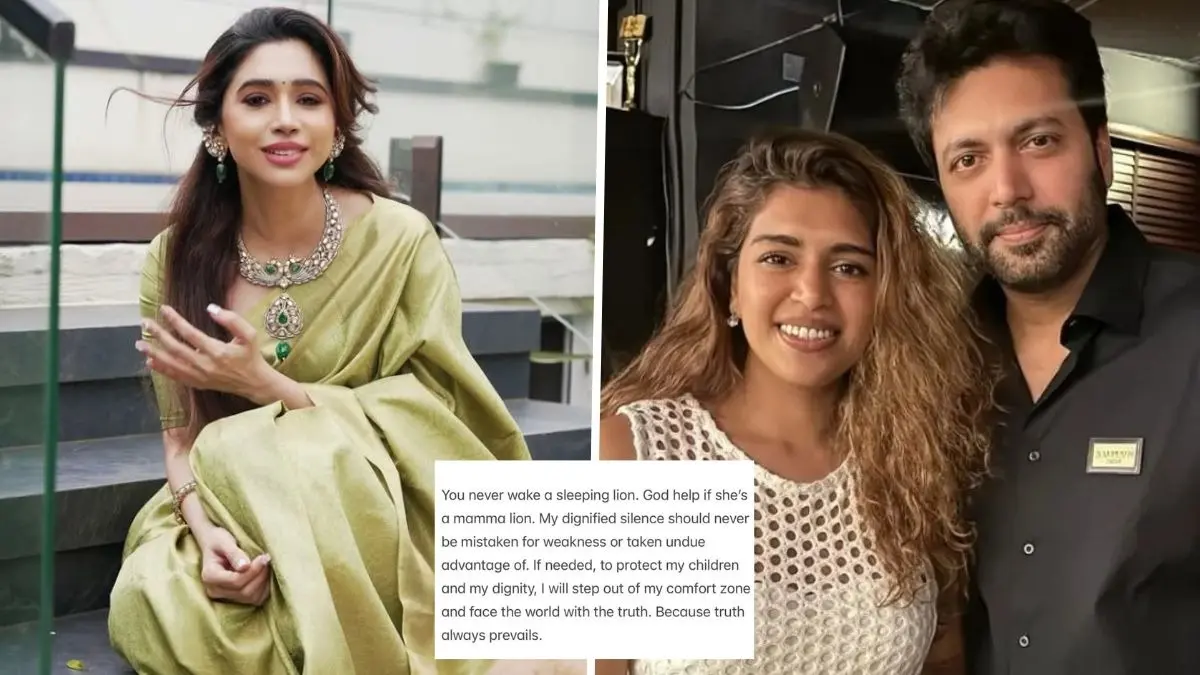 Truth Always Prevails: Ravi Mohan's Estranged Wife Aarti Pens Boastful Note Amid Actor's Explosive Press Conference, Breakup With Keneeshaa Aarti's note after Keneeshaa announces breakup