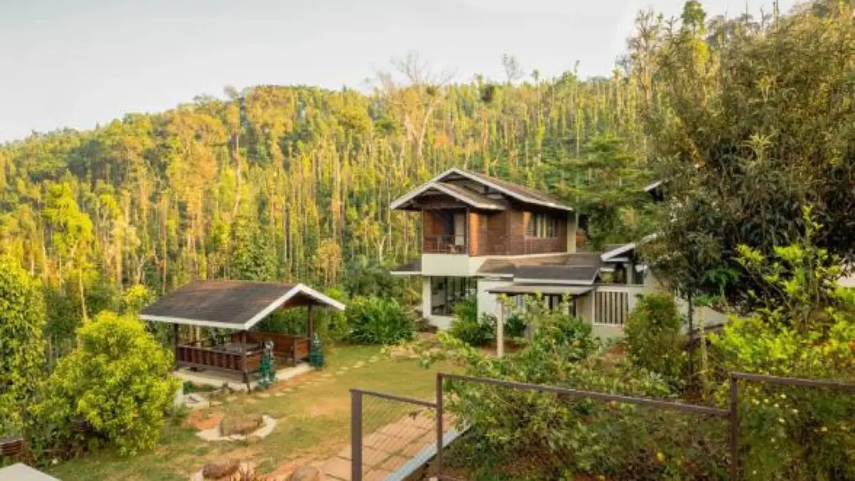 Agrocorp Enters National Second-Home Market with ‘Vacation Village’ Launch IN Chikkamagaluru Aerial view of luxury plotted development in Chikkamagaluru hills under the Vacation Village brand.