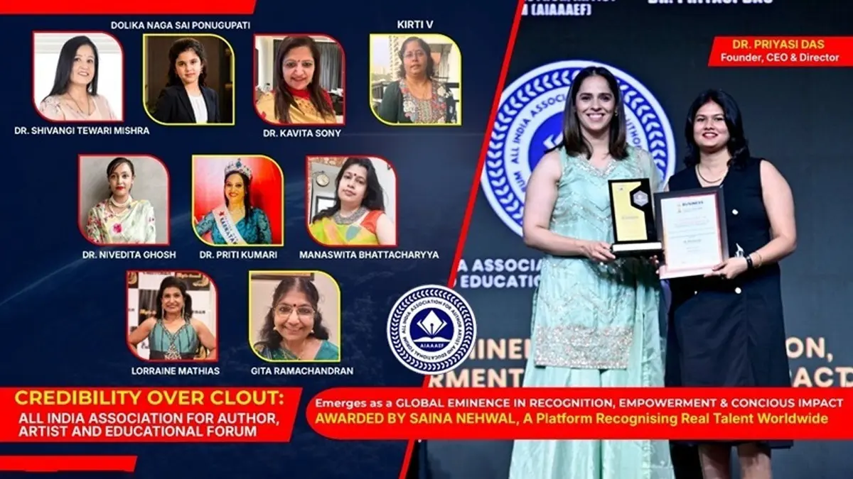 Credibility Over Clout: All India Association for Author, Artist & Educational Forum Honours Real Global Talent—Awarded by Saina Nehwal AIAAAEF Awards