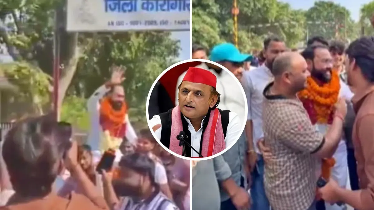 Ghaziabad: गले में फूल-माला, कंधे पर बिठाया फिर विजय जुलूस... जेल से छूटते ही रेप आरोपी के स्वागत पर बवाल, अखिलेश यादव ने उठाए सवाल Akhilesh Yadav Questions Shameful Celebration for Rape Accused