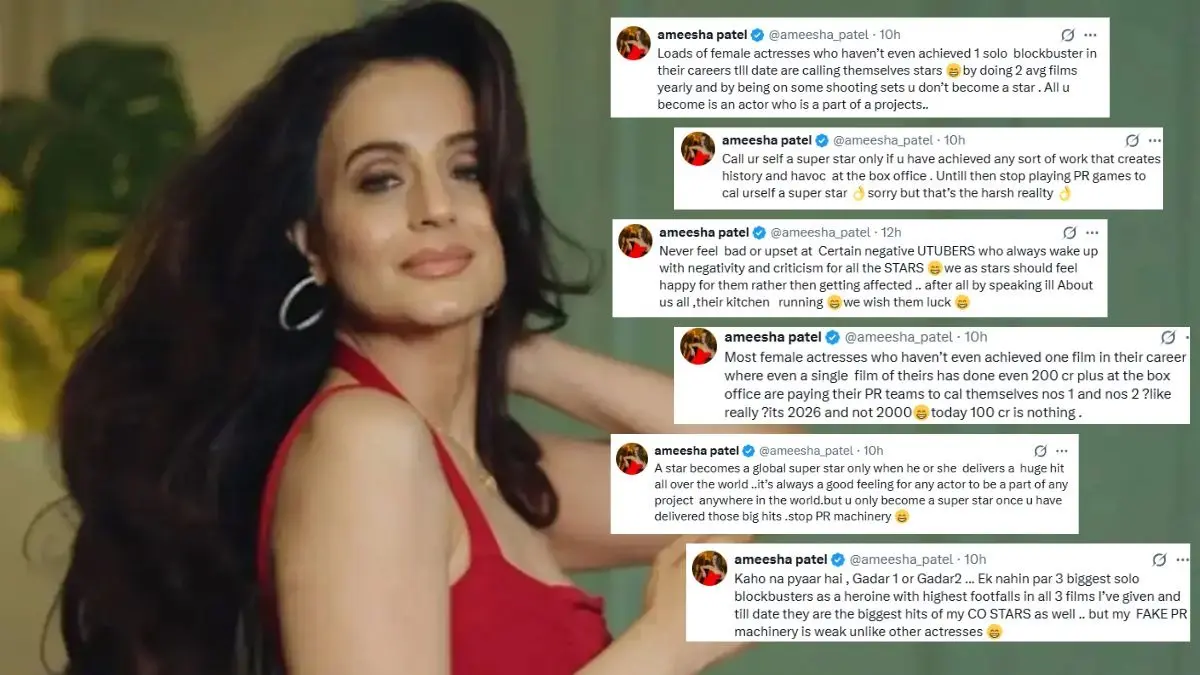 Ameesha Patel Goes On 'Fake PR Machinery' Rant In 7 Posts Targeting 'Younger Actress', Internet Reacts Ameesha Patel's 7 post rant goes viral