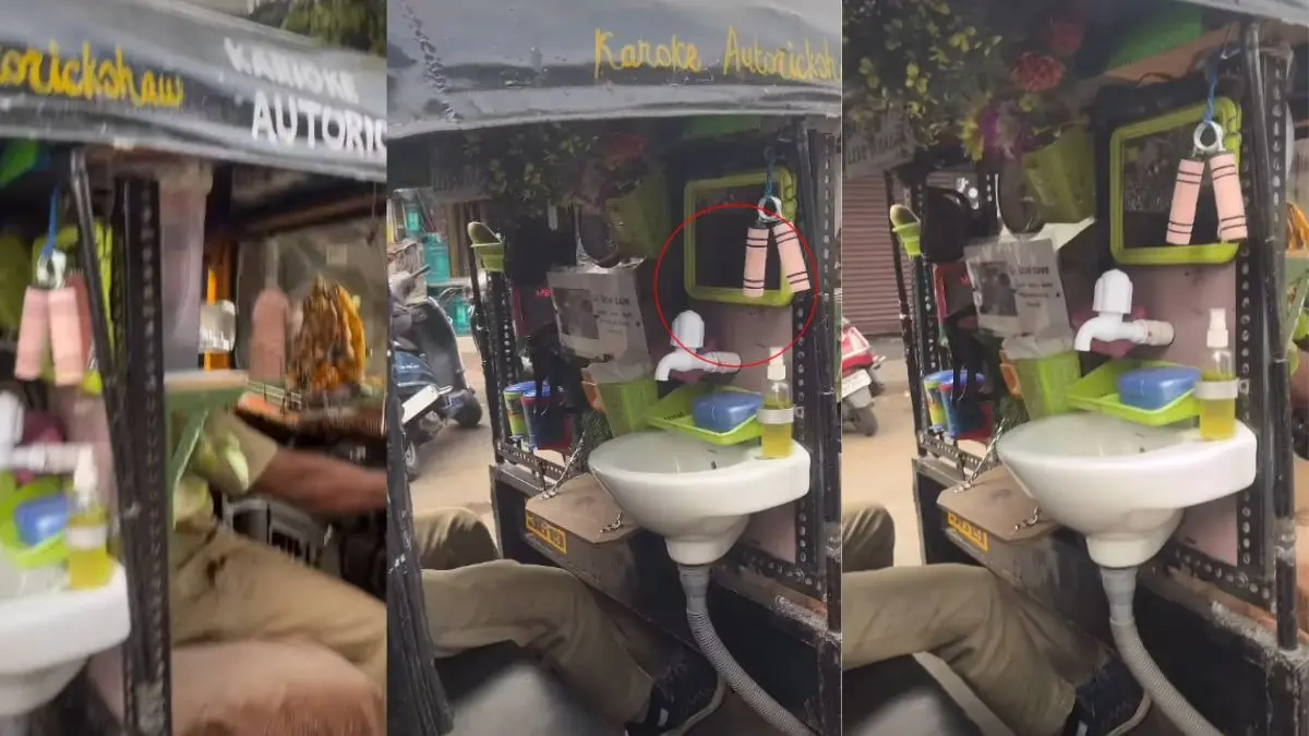 VIRAL VIDEO: ऑटो पर ही खाना खाओ और शेविंग भी कर लो... पूरा घर बना डाला, देसी टैलेंट देखकर दबा लेंगे दांतों तले उंगली auto-rickshaw-turned-into-mobile-home-desi-jugaad-video viral