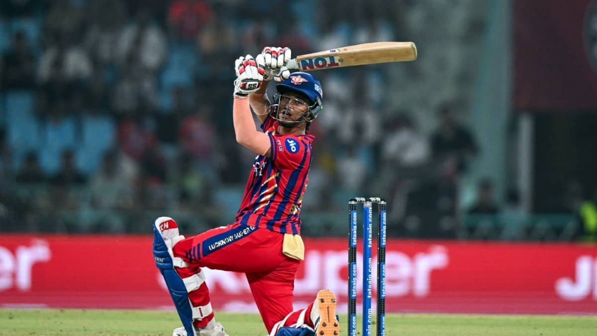 Ayush Badoni in action