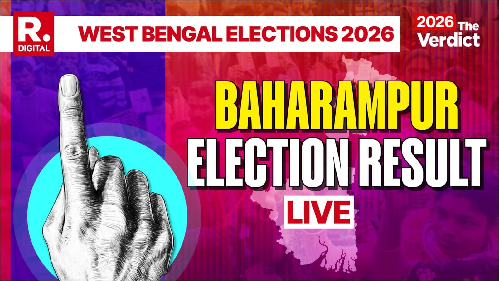 West Bengal Baharampur Assembly Election Results 2026 LIVE: Subrata Maitra of BJP Leads by 3,382; Adhir Ranjan Chowdhury Trails
