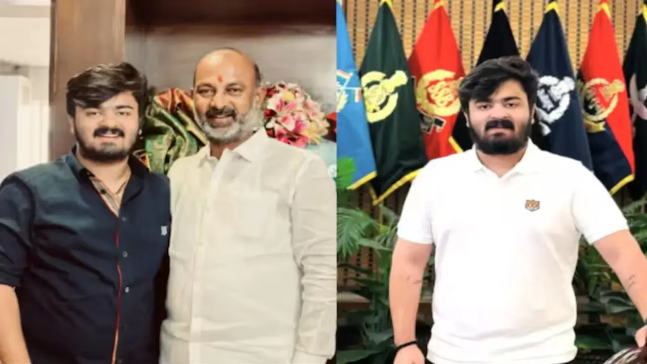 केंद्रीय मंत्री बंडी संजय कुमार ने बेटे भगीरथ को हैदराबाद पुलिस को सौंपा, कहा- कानून के सामने सब बराबर हैं; पॉक्सो एक्ट में है आरोपी Bhageerath bandi pocso case
