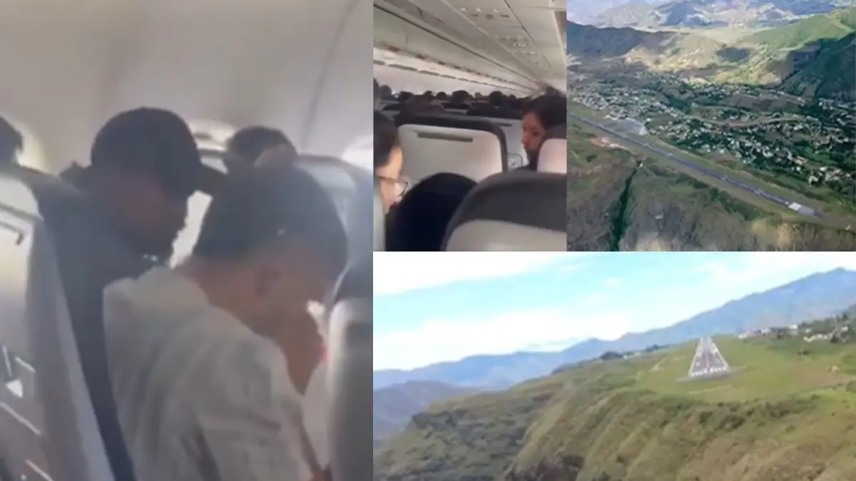 Terrifying Cabin Video Shows Passengers Praying, Screaming As Plane Aborts 2 Landings At Mountain Runway | WATCH ‘Breathe Deeply’: Terrifying Cabin Video Shows Passengers Praying, Screaming As Plane Aborts 2 Landings At Mountain Runway | WATCH