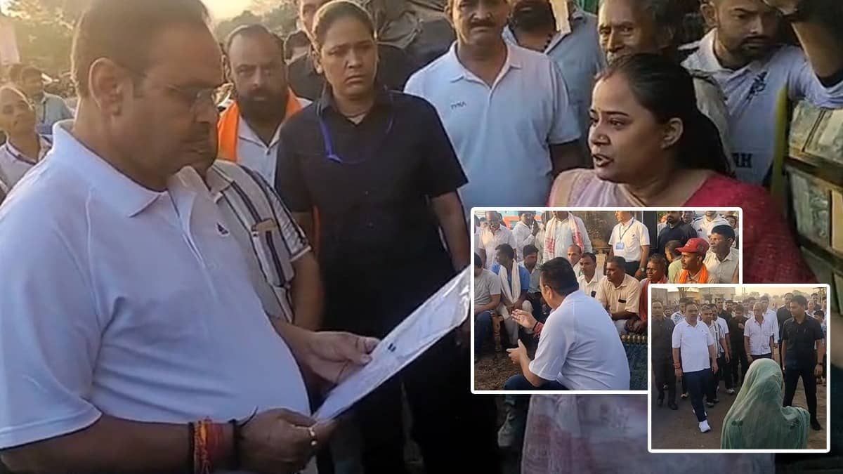 CM Bhajanlal Sharma among villagers