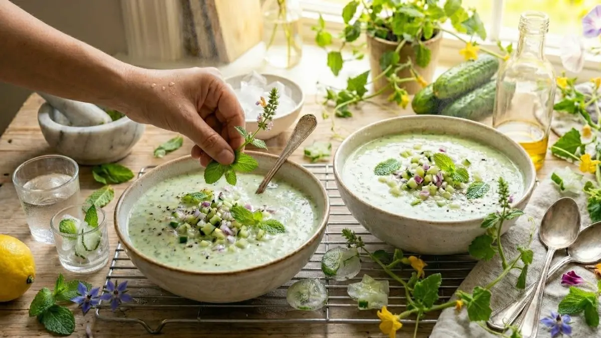 Dahi Kheera Soup Recipe: बिना गैस जलाए मिनटों में तैयार करें 'कुकुंबर गजपाचो', चिलचिलाती धूप में बॉडी रहेगी एकदम चिल्ड Dahi Kheera Soup Recipe