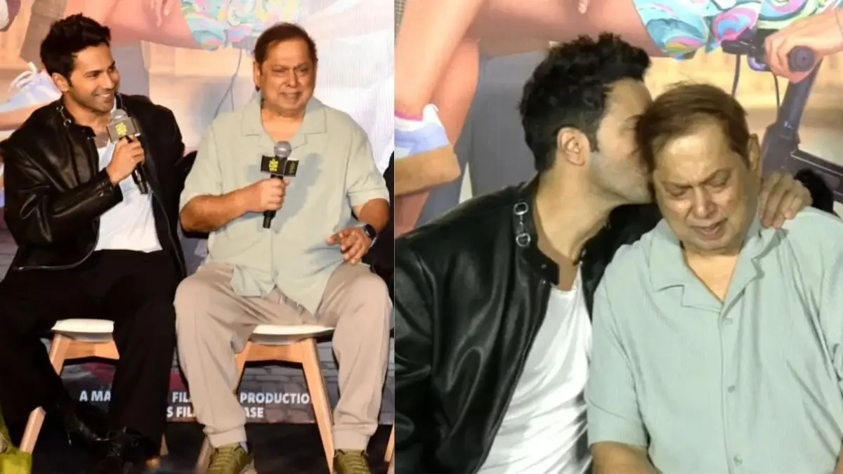 Varun Dhawan: बेटे की तारीफ करते हुए छलक पड़े डेविड धवन के आंसू, वरुण धवन ने यूं पिता को संभाला David Dhawan crying