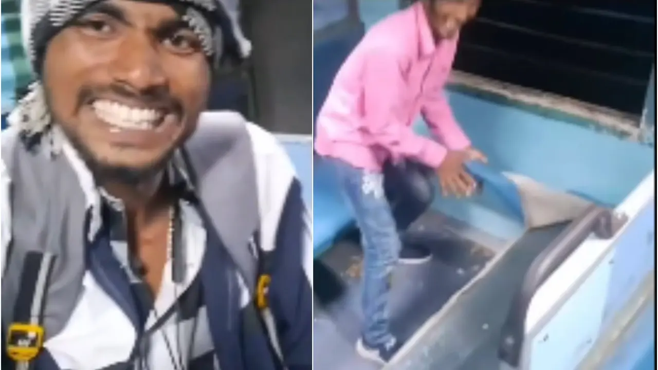 'Dekhiye Guys...': Men Tear Train Seat Cover While Filming Reel, Outrage Erupts As Video Goes Viral 'Dekhiye Guys...': Men Tear Train Seat Cover While Filming Reel, Outrage Erupts As Video Goes Viral