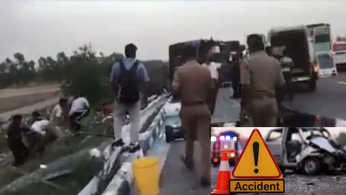 BREAKING: दिल्ली से बिहार जा रही बस एक्सप्रेसवे पर पलटी, 6 लोगों की मौके पर मौत; 15 से ज्यादा घायल, बचाव कार्य जारी Delhi Bihar Bus Accident