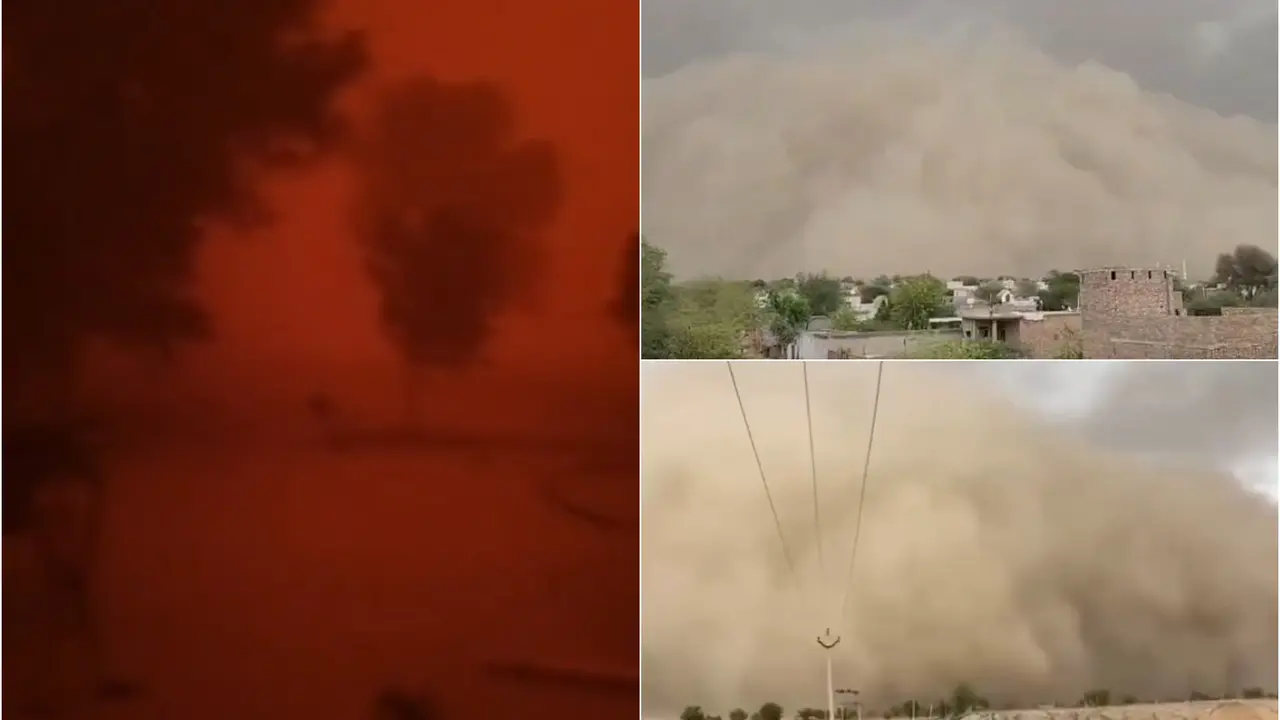 Dramatic Videos Show Darkness Engulfing Churu & Bikaner As Monster Sandstorms Rise In Rajasthan | WATCH Dramatic Videos Show Darkness Engulfing Churu & Bikaner As Monster Sandstorms Rise In Rajasthan | WATCH