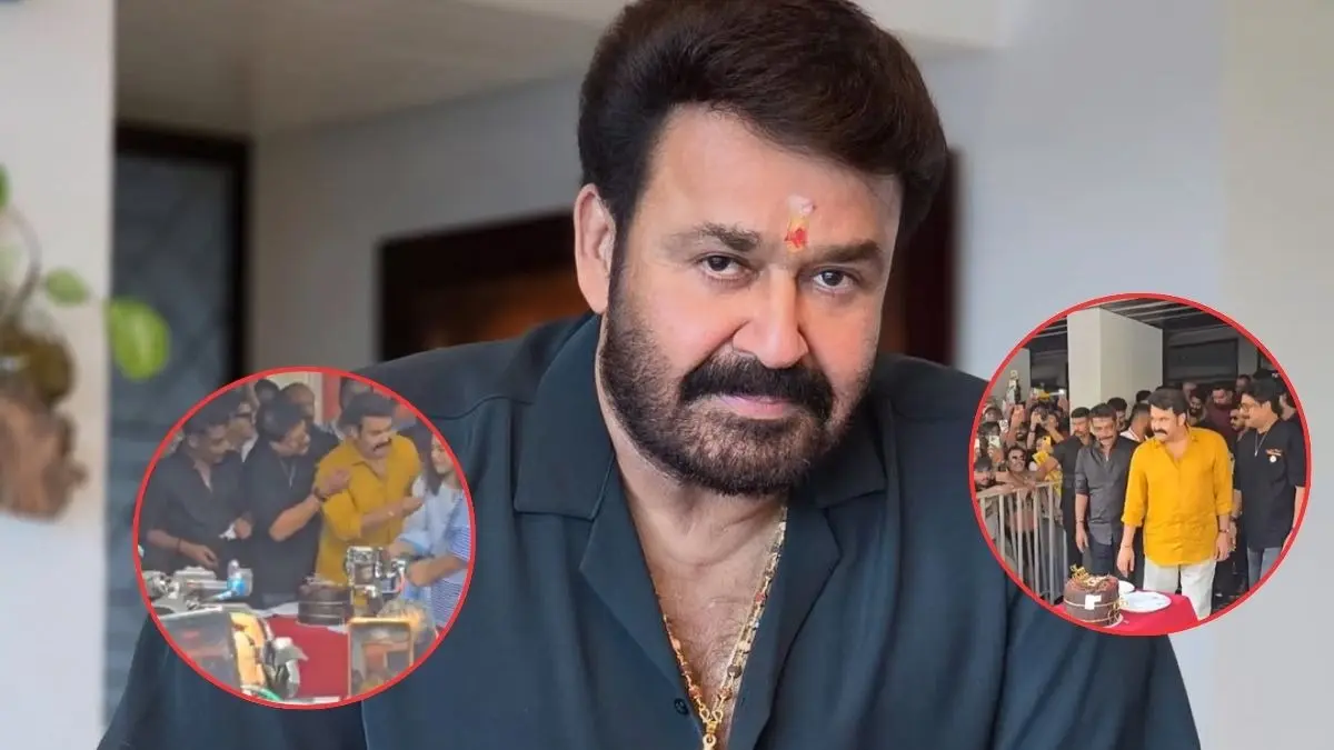 Drishyam 3 Actor Mohanlal Celebrates 66th Birthday With Fans, Cuts Cake Outside Theatre | Viral Video Drishyam 3 Actor Mohanlal Celebrates 66th Birthday