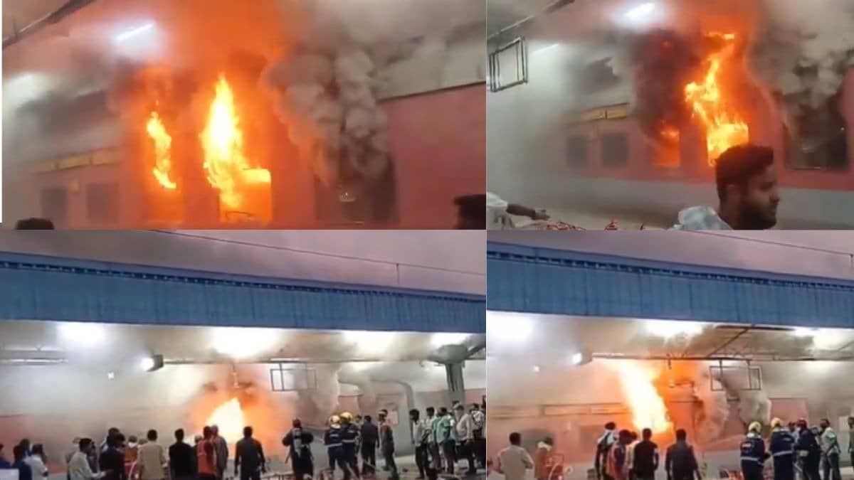 Fire breaks out in Hyderabad Jaipur Express