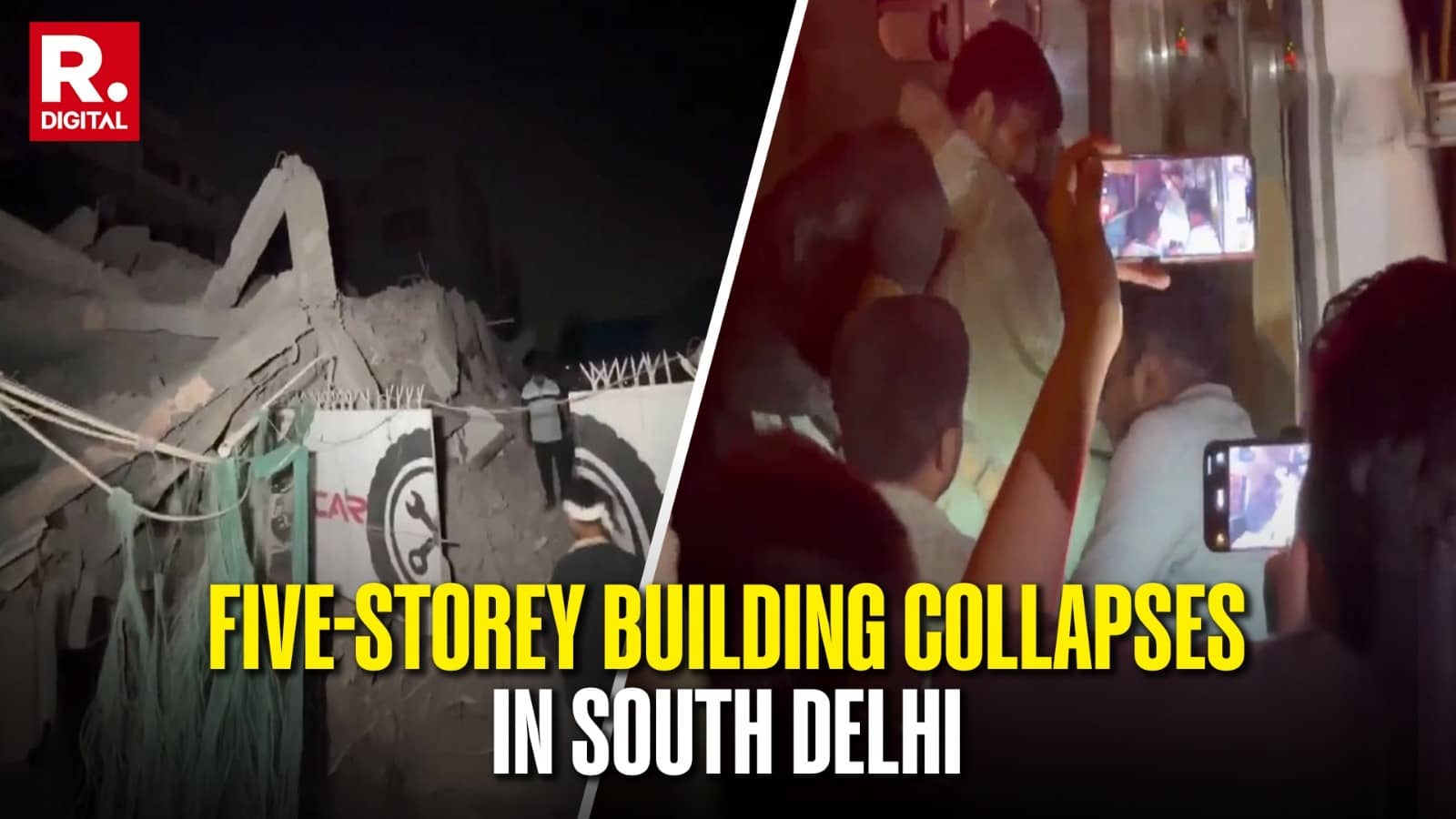 Five-Storey Building Collapses In Delhi's Saket, Many Feared Trapped | Videos