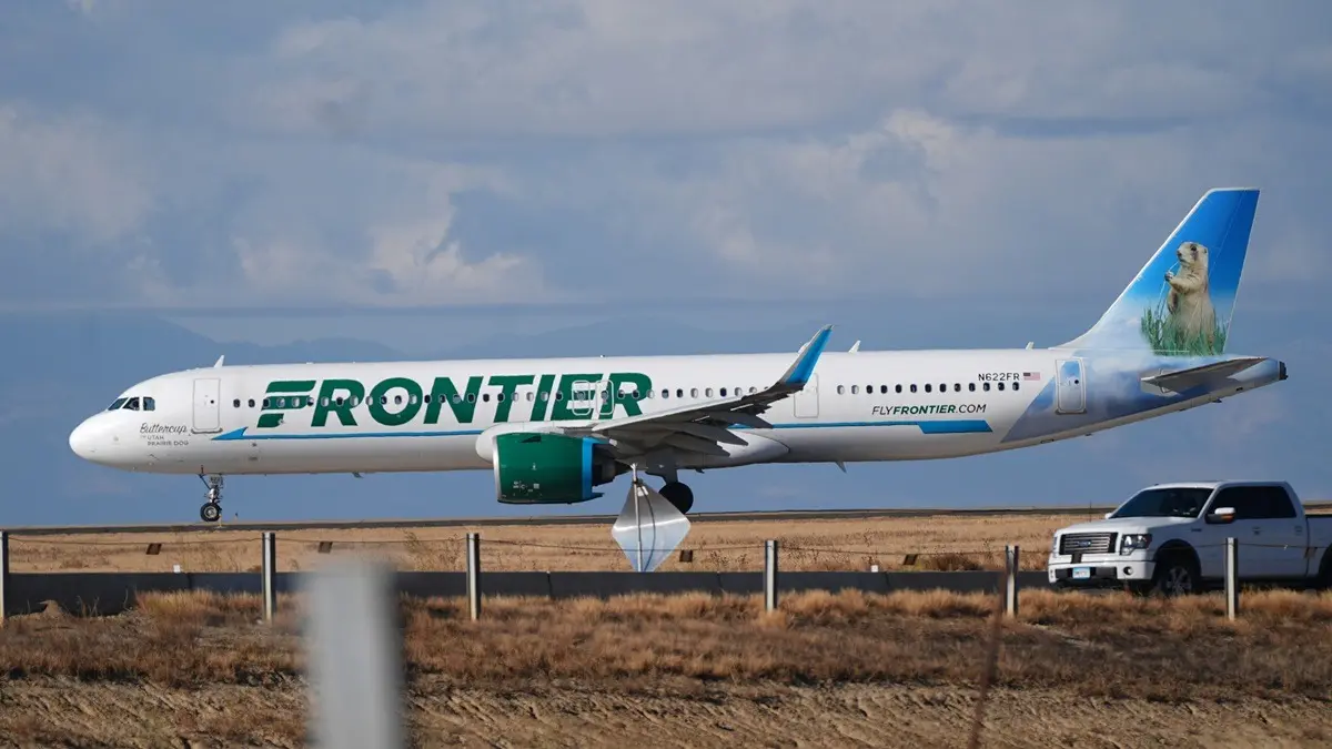 Frontier Airlines Plane Hits Runway Intruder At Denver Airport, Engine Fire Forces Evacuation Frontier Airlines Plane Hits Runway Intruder At Denver Airport, Engine Fire Forces Evacuation