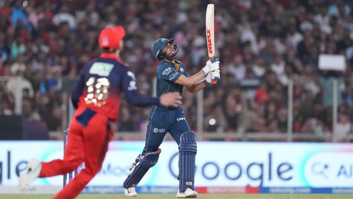 Shubman Gill Falls To Josh Hazlewood As RCB Gain Early Edge Over GT In IPL 2026 Final | WATCH GT captain Shubman Gill watches after hitting a shot which was taken as a catch by RCB captain Rajat Patidar