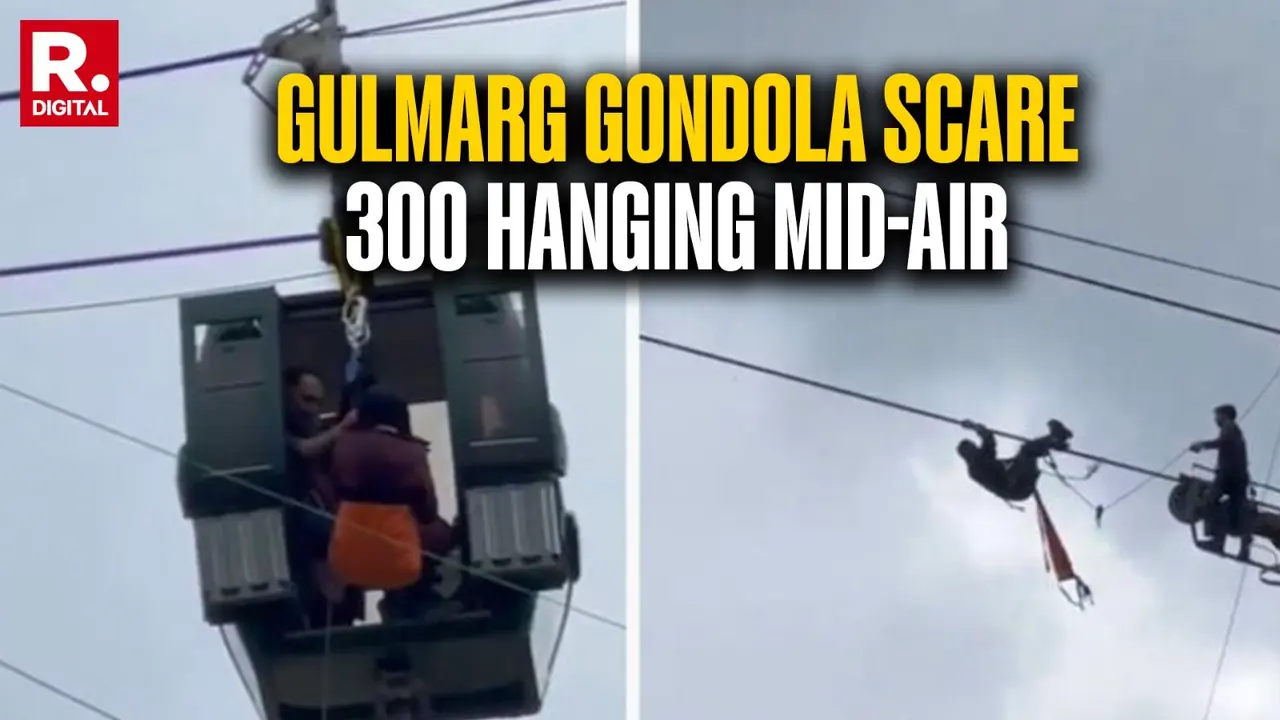 Jammu Horror: 300 Tourists Stranded Mid-Air After Technical Snag Hits Gulmarg Gondola GULMARG GONDOLA SCARE 300 HANGING MID-AIR