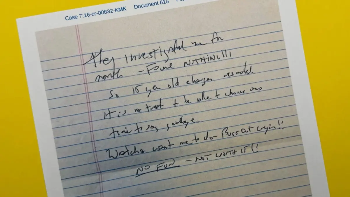 Handwriting On Newly Released Note Matches One Found After Epstein’s Death Handwriting On Newly Released Note Matches One Found After Epstein’s Death