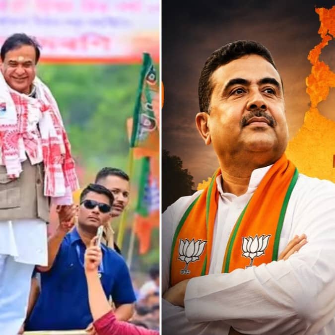 Himanta Sarma attend Suvendu Oath Ceremony