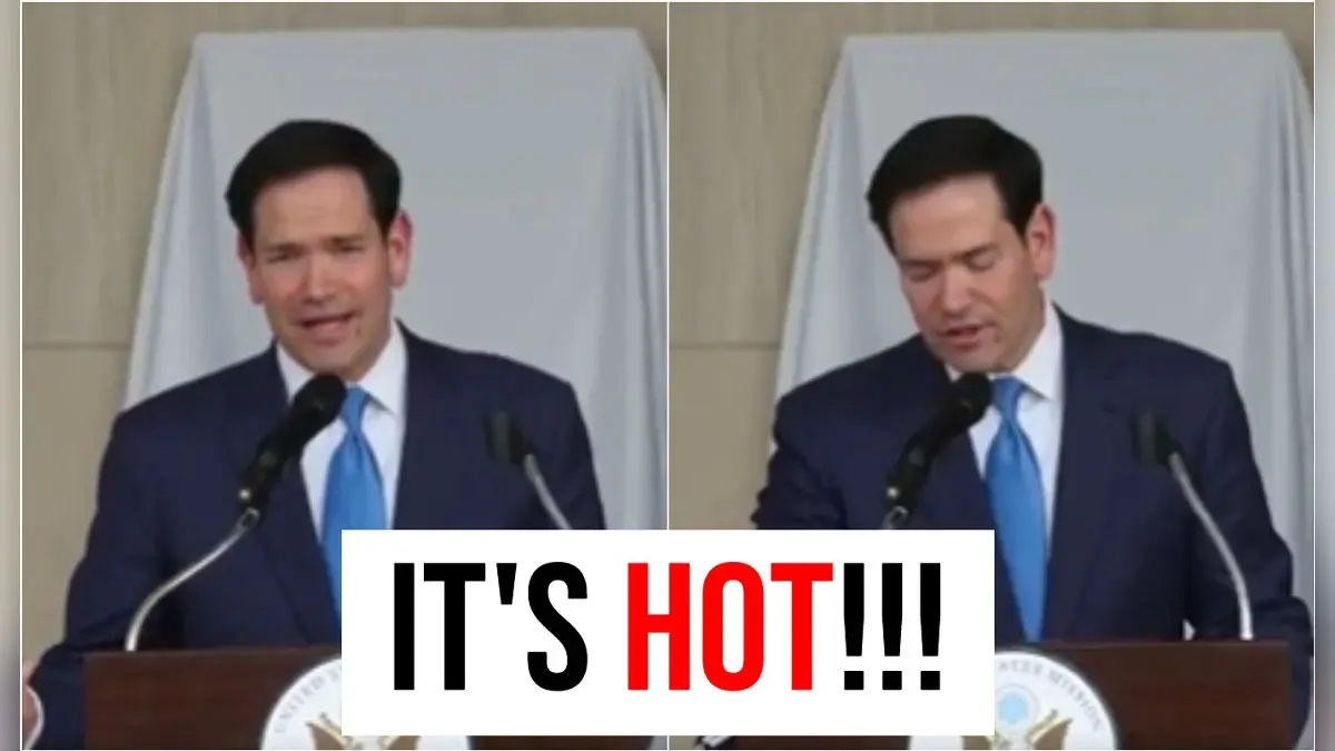 'It's Hot': Marco Rubio Swelters In Delhi Heat As Temp Soars Past 40°C | WATCH 'It's Hot': Marco Rubio Swelters In Delhi Heat As Temp Swells Past 40°C