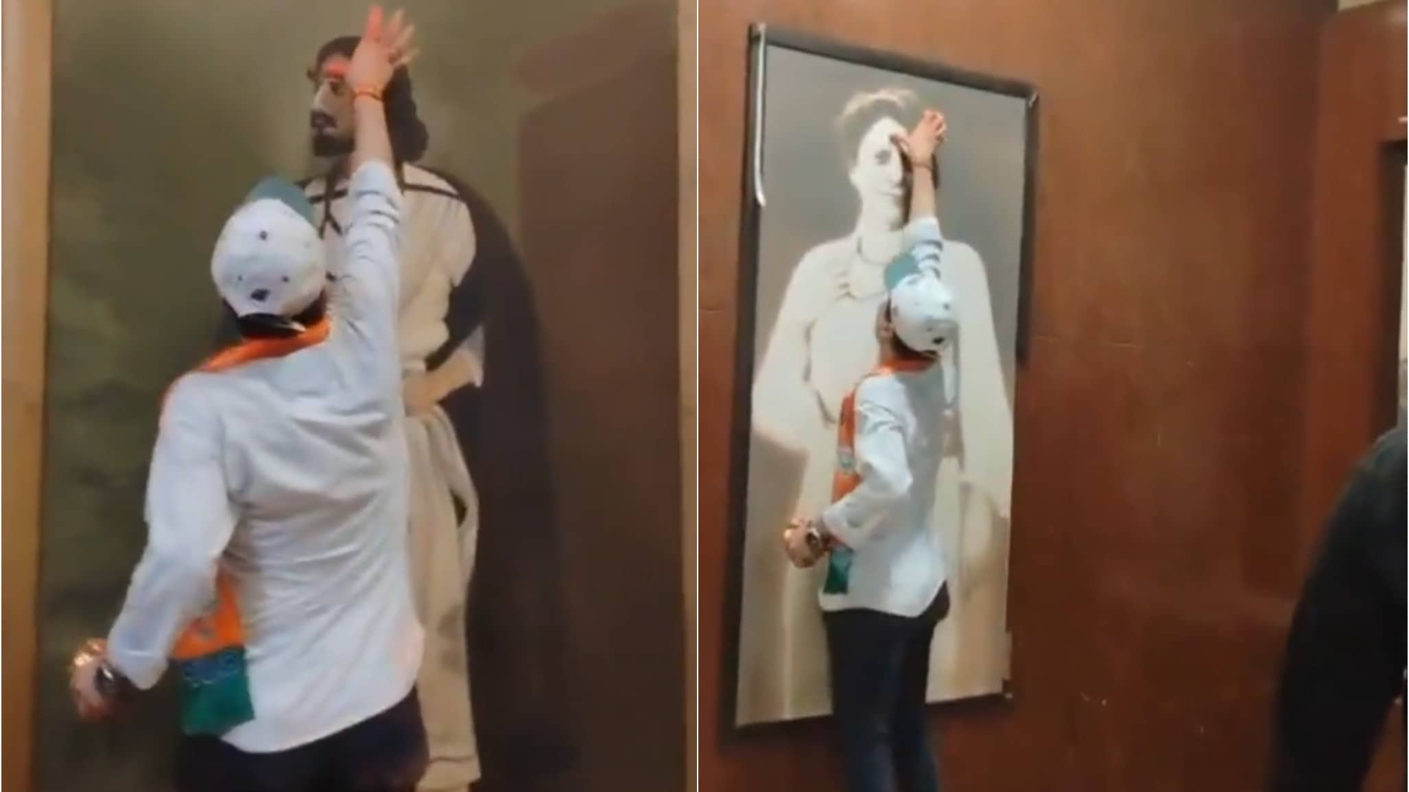 'Jai Shree Ram': Video Shows BJP Workers Putting Tilak On Portraits of Mother Teresa, Raja Ram Mohan Roy, SC Bose In West Bengal