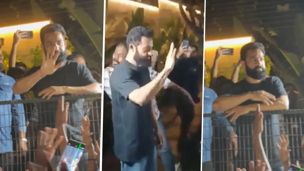 Viral Video: Jr NTR Rings In Midnight Birthday Celebration With Fans Outside His Residence After Dragon First Look Reveal Jr NTR rings in birthday with fans
