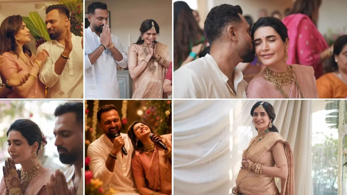 Viral Video: Karishma Tanna-Varun Bangera Appear Soaked In Devotion, Sing Mahadev Bhajans At Baby Shower Karisma Tanna Baby Shower