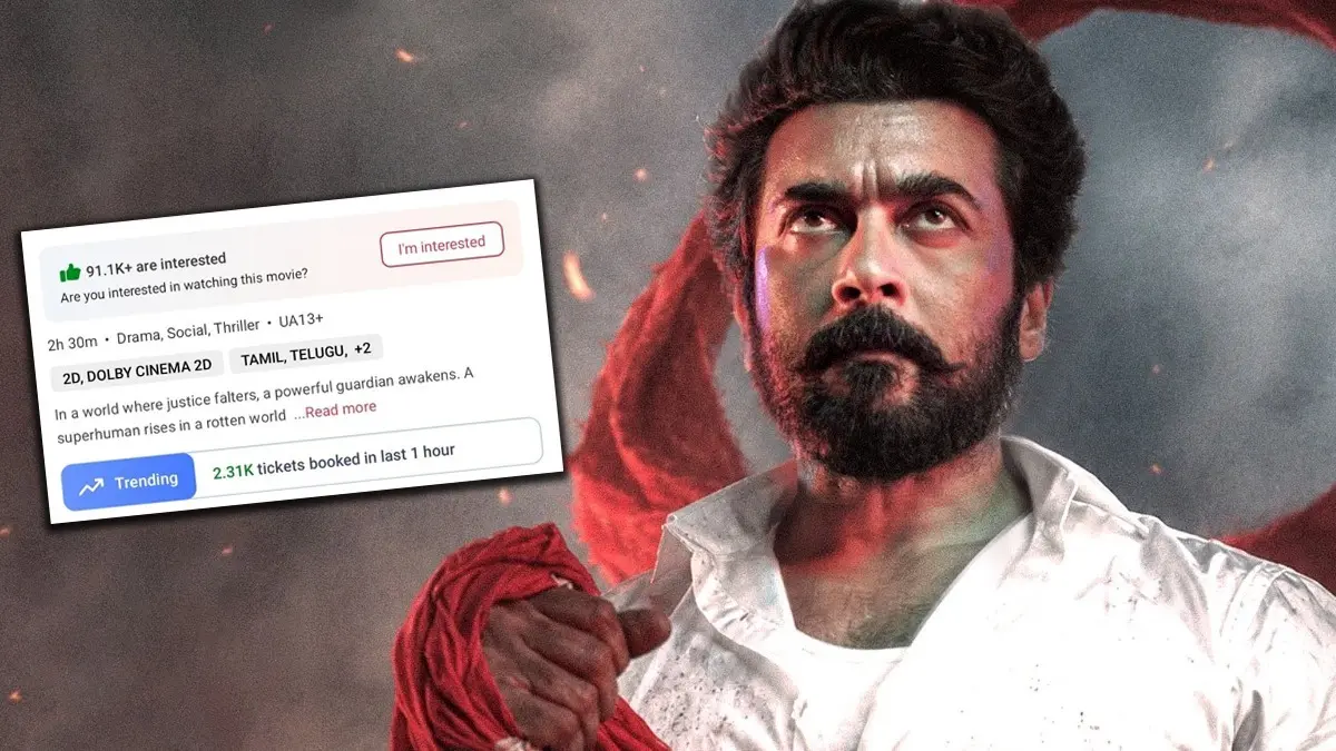 Karuppu Advance Booking Opens To Fiery Response, Suriya-Trisha Starrer Mints ₹2 Crore After Trailer Launch Karuppu will release on May 21