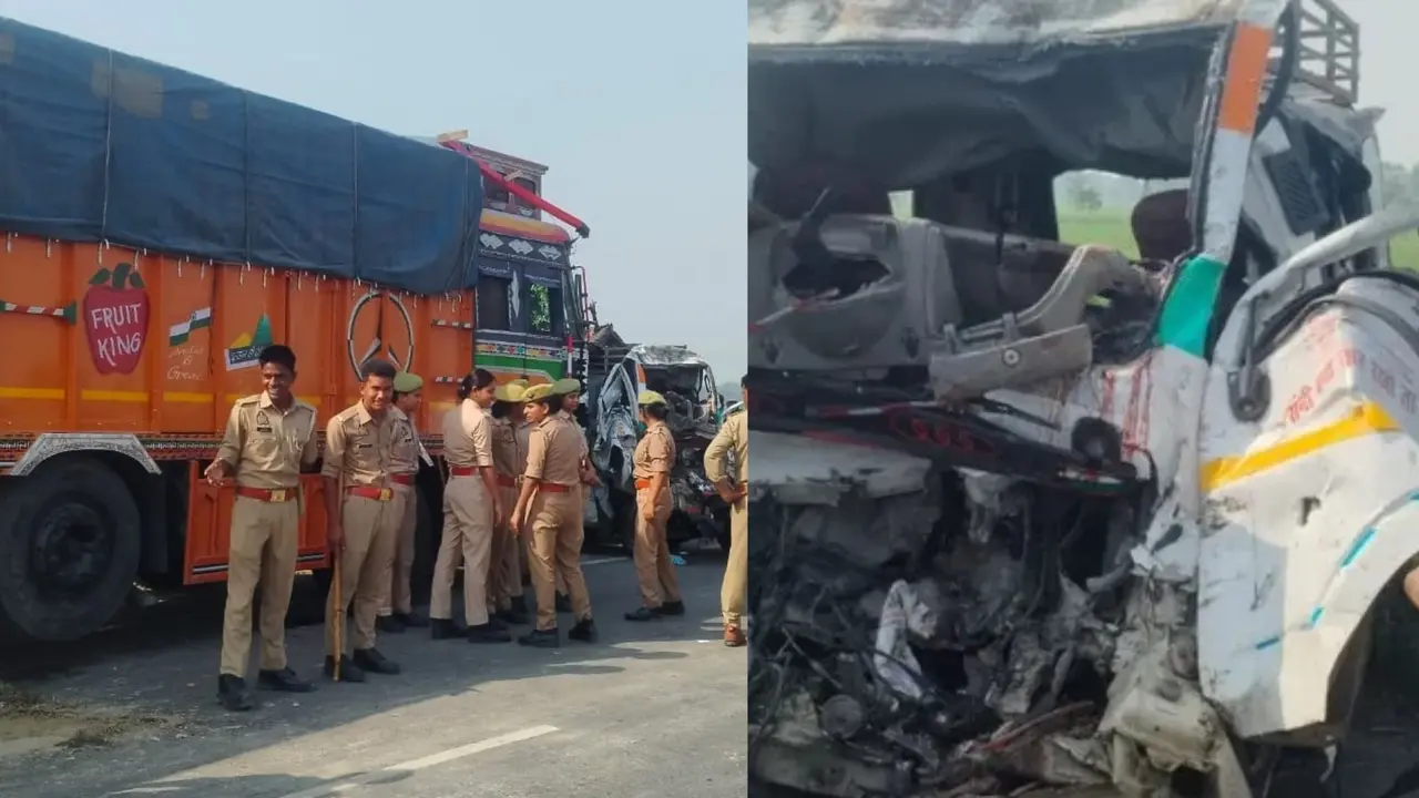 BREAKING: लखीमपुर में तेज रफ्तार ट्रक ने मारी टाटा मैजिक को सामने से टक्कर; 10 लोगों की मौके पर मौत; कटर से काटकर निकालनी पड़ी लाशें lakhimpur khiri road accident