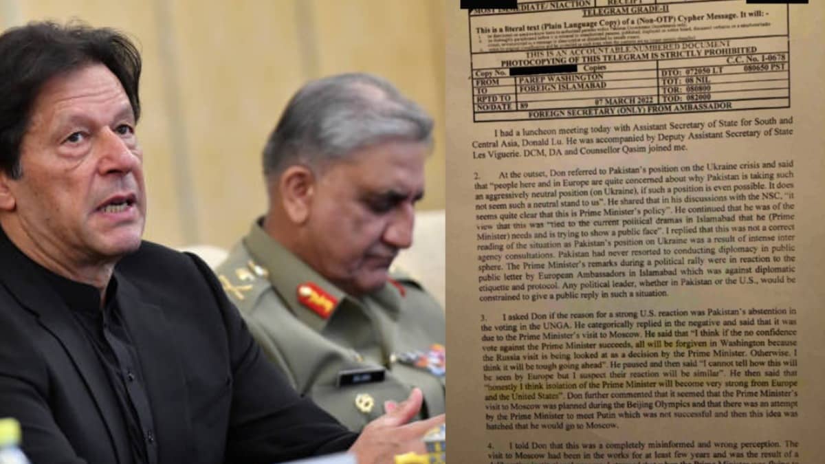 Leaked Pakistan Cypher: Full Cable Reveals US Role in Imran Khan Ouster