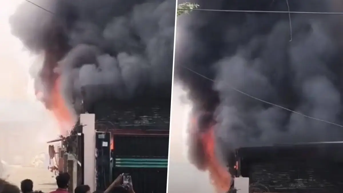 Massive Blaze Engulfs Garment Factory And Two Adjacent Companies In Noida’s Sector-63 Massive Blaze Engulfs Garment Factory And Two Adjacent Companies In Noida’s Sector-63