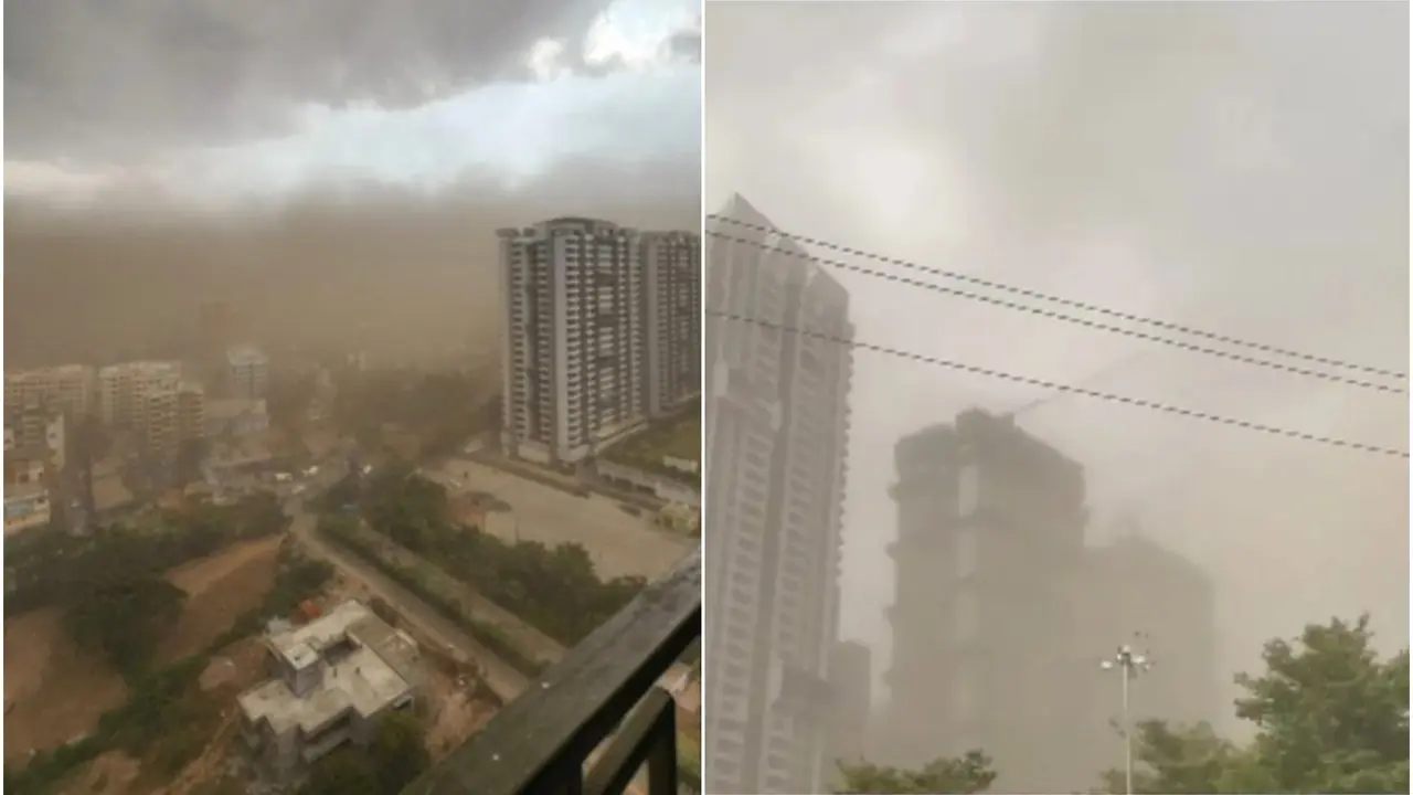 Massive Dust Storm Hits Thane, Mumbai; Locals Share Videos Massive Dust Storm Hits Thane, Mumbai; Locals Share Videos