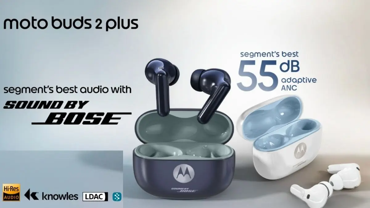 Bose की जबरदस्त साउन्ड के साथ लॉन्च हुए Moto Buds 2 Plus की सेल शुरु, शोर-शराबे में भी आएगी बिल्कुल साफ आवाज, जानिए फीचर्स, कीमत और ऑफर moto buds 2 plus
