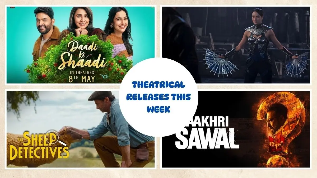 Movies Releasing In Theatres This Friday (May 8): Daadi Ki Shaadi, The Sheep Detectives, Aakhri Sawal And More To Watch This Mother's Day 2026 Movies Releasing In Theatres This Week