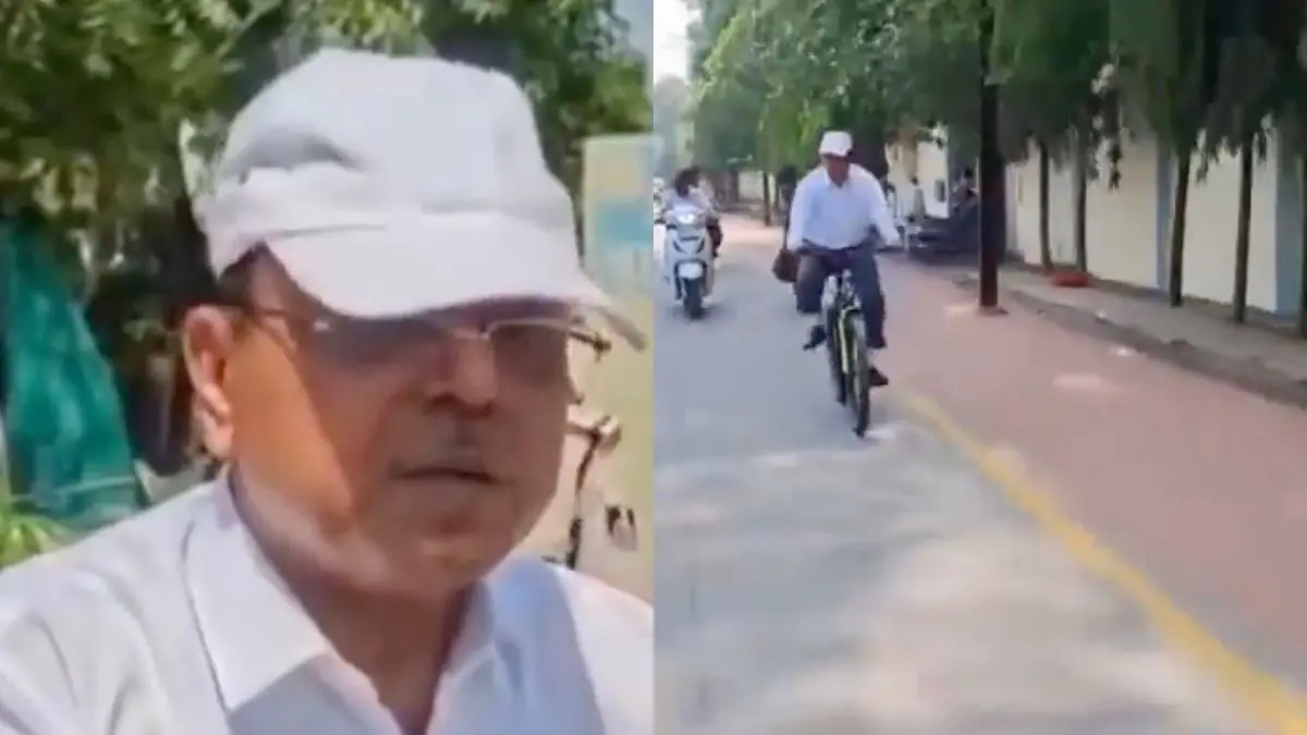 MP High Court Judge Cycles to Court After PM Modi’s Fuel-Saving Appeal, Video Goes Viral | WATCH MP High Court Judge Cycles to Court After PM Modi’s Fuel-Saving Appeal, Video Goes Viral | WATCH