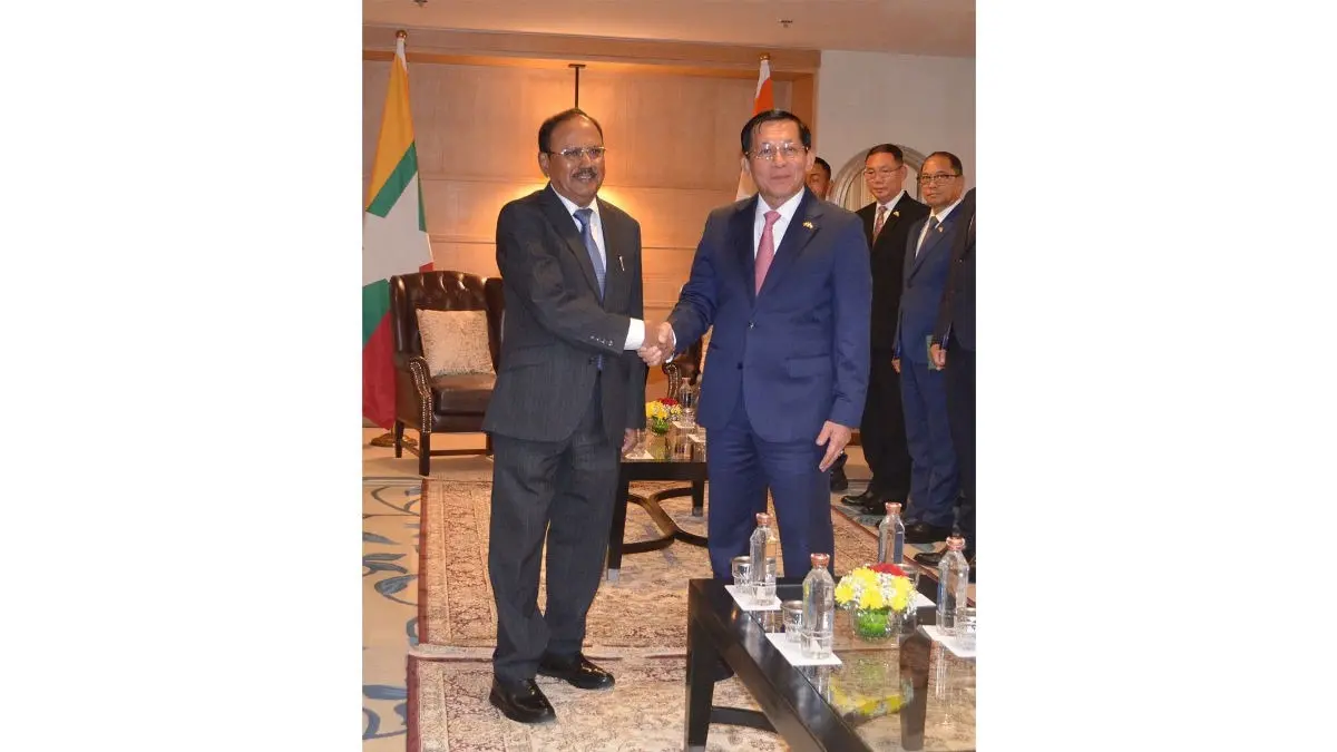 NSA Doval Calls On Myanmar President On His Maiden Visit NSA Doval Calls On Myanmar President On His Maiden Visit