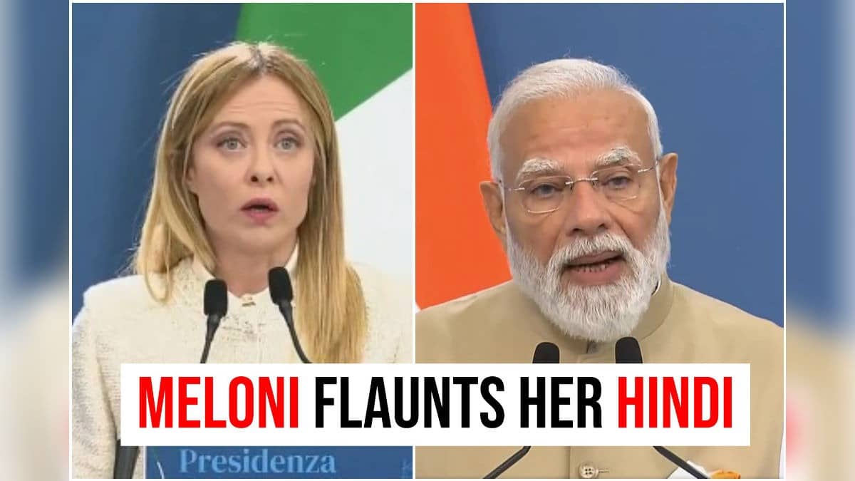 'Parishram Hi Safalta Ki Kunji Hai...': Meloni Flaunts Her Hindi At Joint Presser With PM Modi
