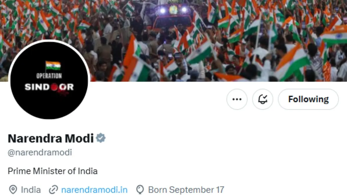 PM Modi Changes X Profile Picture to 'Operation Sindoor' Tribute, Honours Indian Armed Forces PM Modi Changes X Profile Picture to 'Operation Sindoor' Tribute, Honours Indian Armed Forces