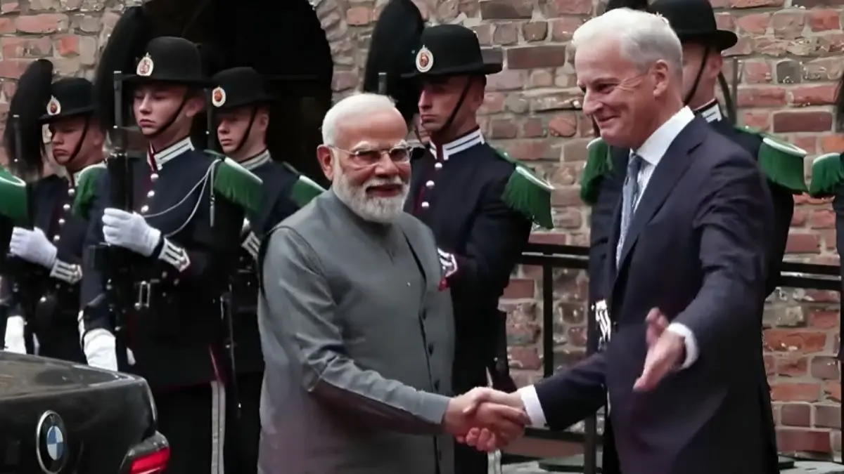 PM Modi Visits Akershus Castle In Oslo Along With Norwegian PM Jonas Gahr Støre PM Modi Visits Akershus Castle In Oslo Along With Norwegian PM Jonas Gahr Støre