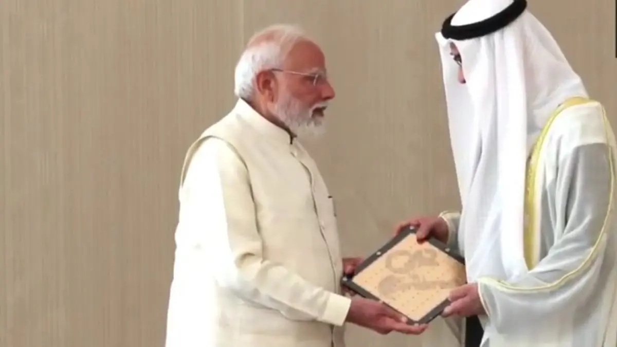 India and UAE Ink Strategic Petroleum Reserves MoU; Secures Additional LPG Supplies PM Narendra Modi shaking hands with UAE President Sheikh Mohamed bin Zayed Al Nahyan during delegation-level talks in Abu Dhabi